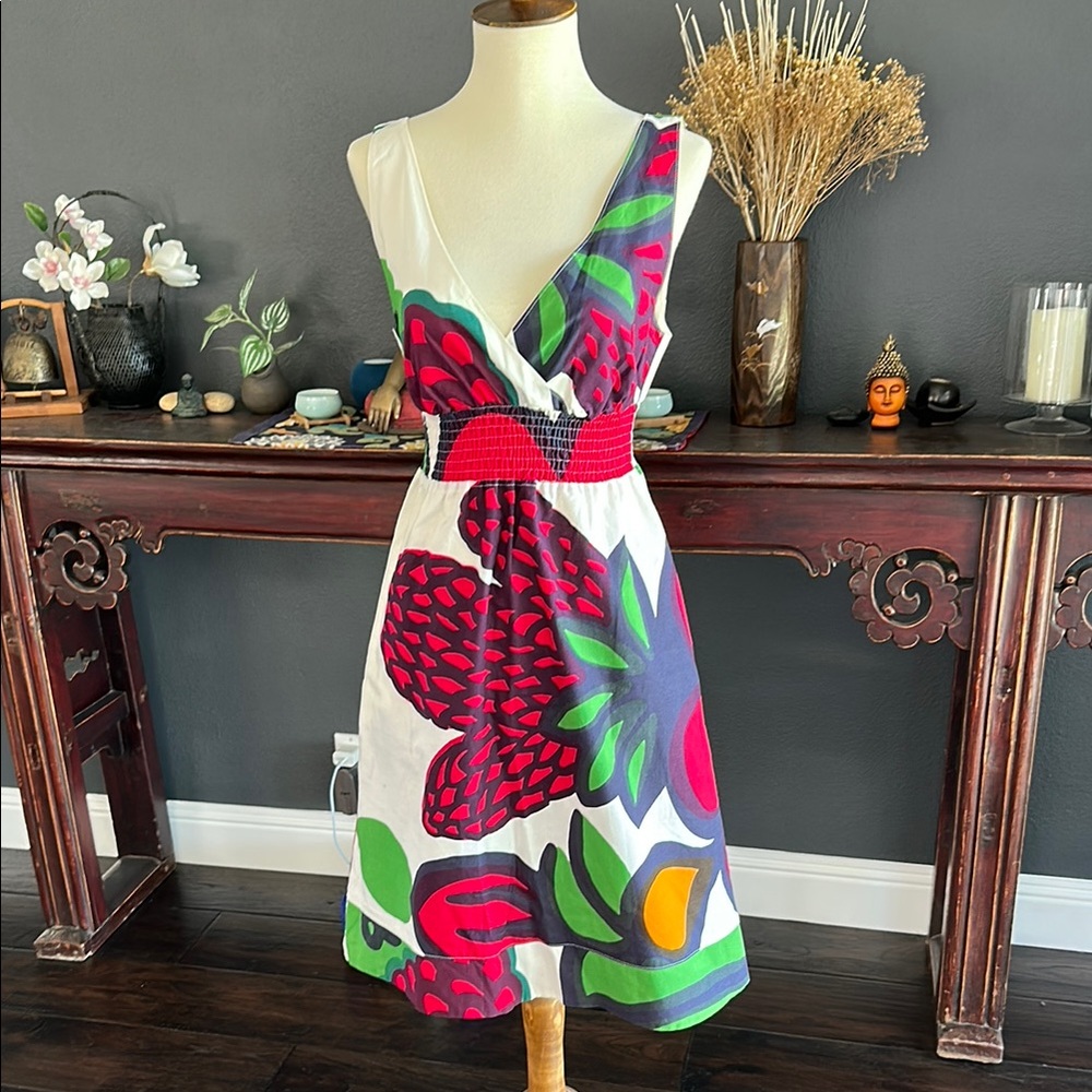 Anthropologie Pink One Shoulder Sundress Cocktail